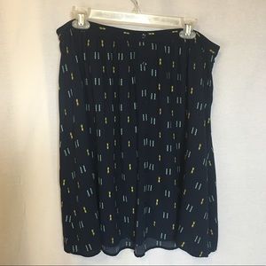 Ann Taylor LOFT Navy Arrow Print Skirt